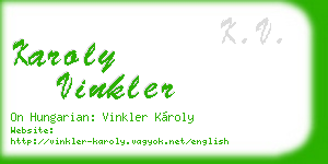 karoly vinkler business card